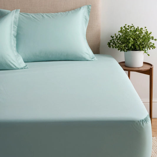 Bajera AZUL CIELO algodón confeccionada a mano